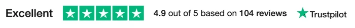 Excellent - 4.9 out of 5 based on 104 reviews - Trustpilot